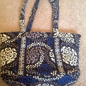 Blue and black Vera Bradley tote